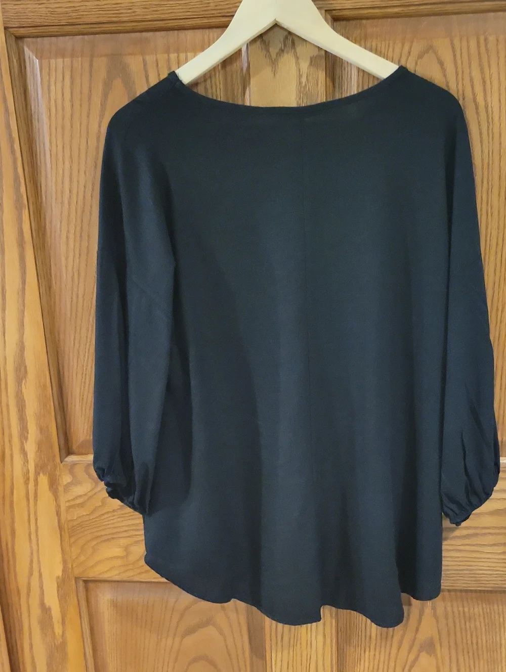 Womens Black Linen Tunic Top In Size Large - Picture 5 of 5